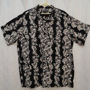 Cherokee Men's Short Sleeve Button Front Tropical Print Shirt Size XL
